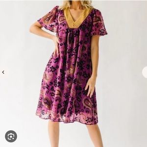 Piper and Scoot Velvet Burnout dress